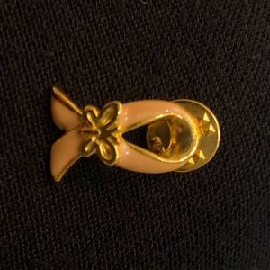 Butterfly Breast Cancer Brooch Pin Pink